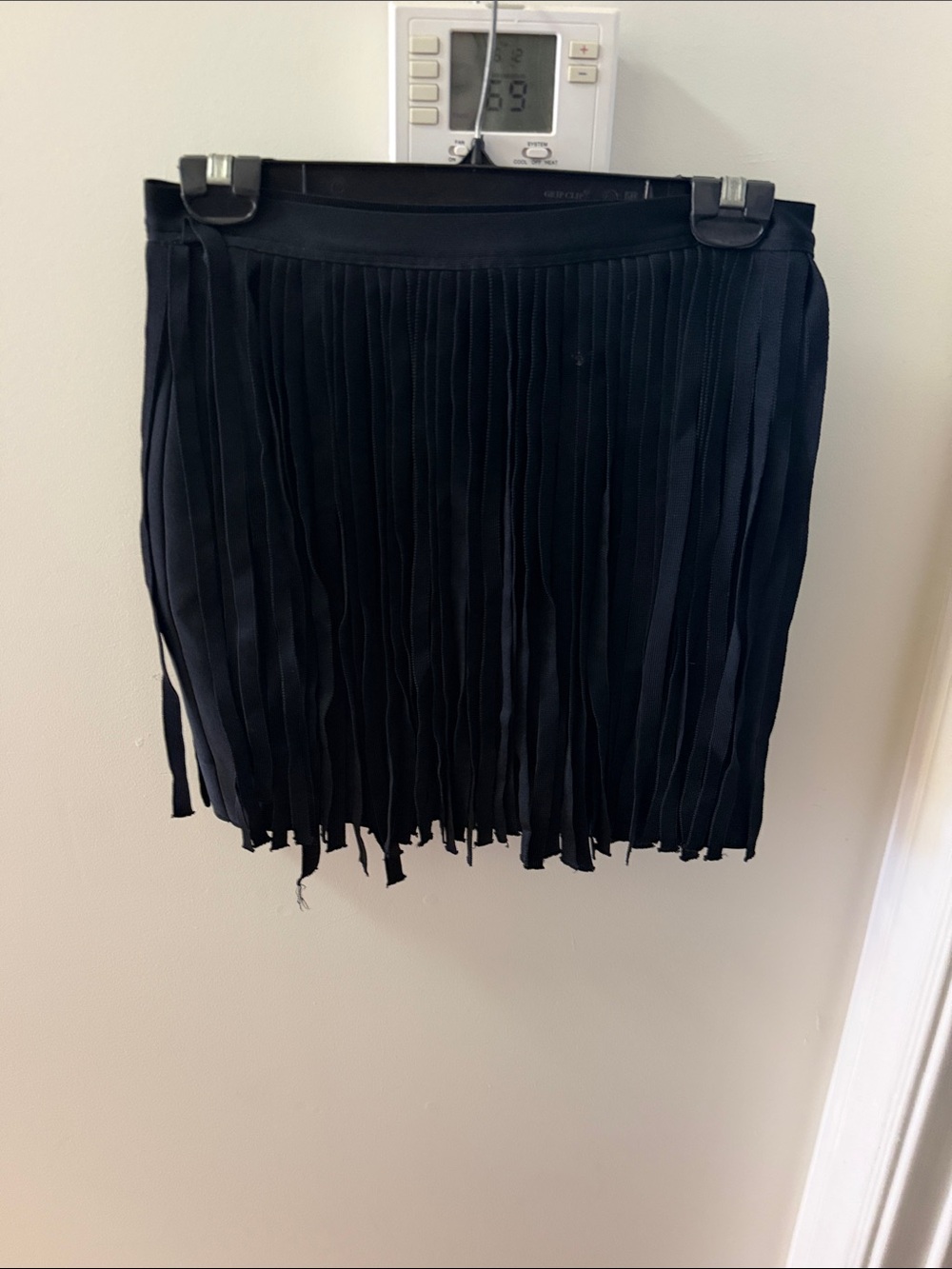 Forever 21 Black Fringe Mini Skirt